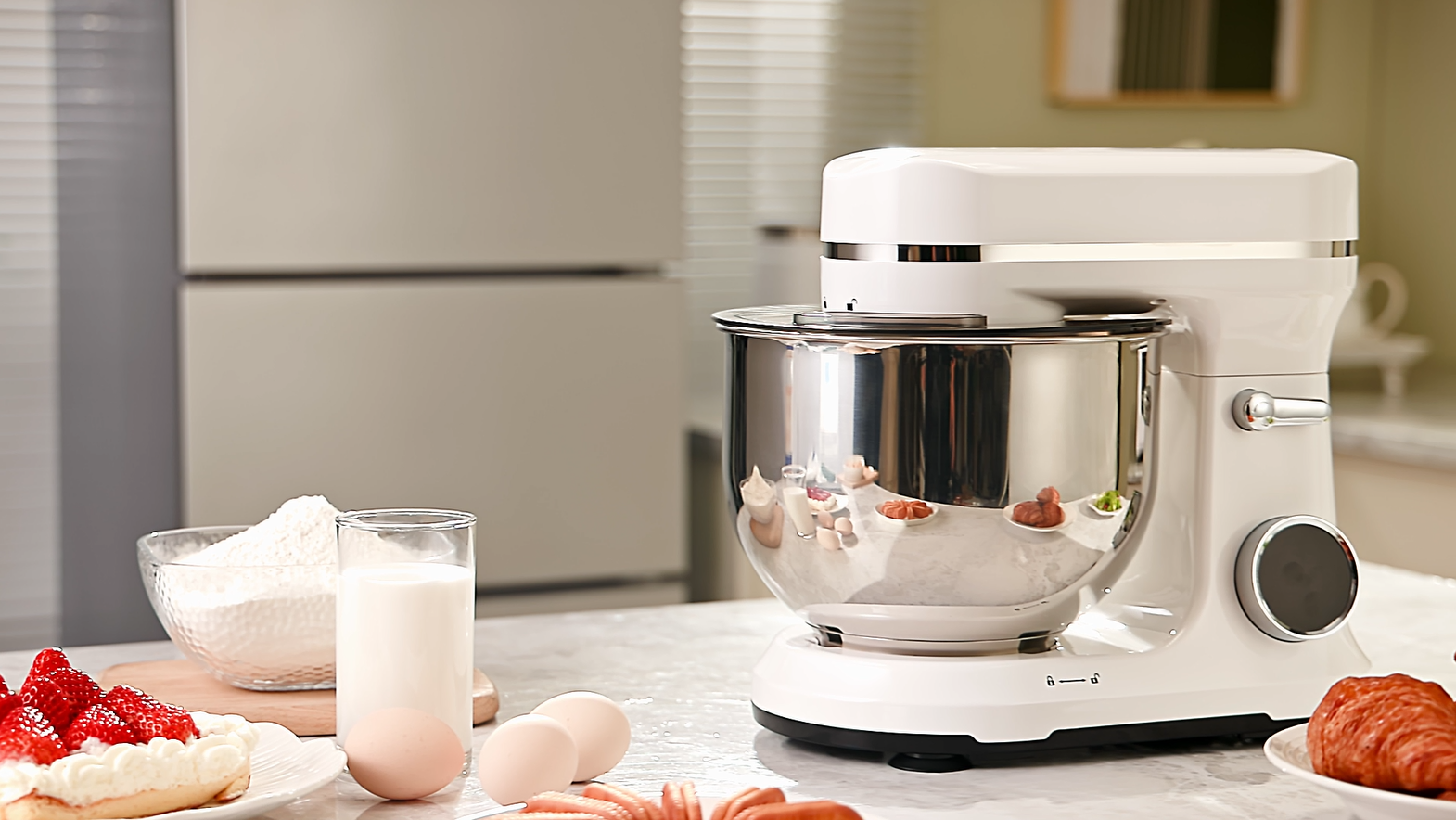 BioloMix Kitchen Food Stand Mixer, 1200W 11-Speeds DC Quiet Motor